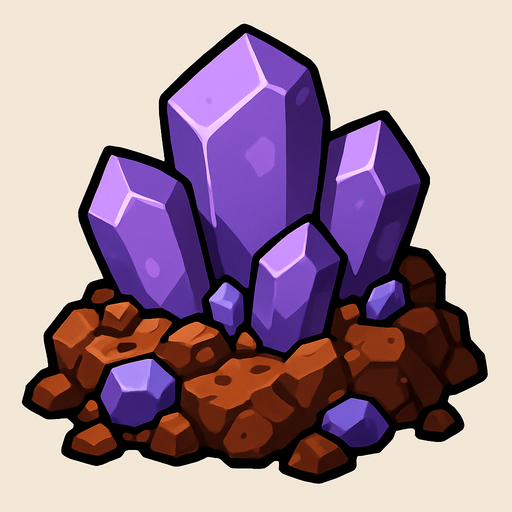 Helium cevheri - yazısız.
In-Game asset.  2d.  High contrast.  No shadows