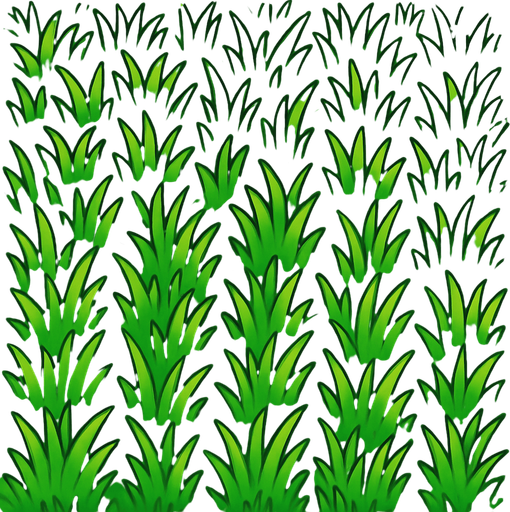 Zemin döşemesi boydan boya çimen olsun.
In-Game asset.  2d.  High contrast.  No shadows
