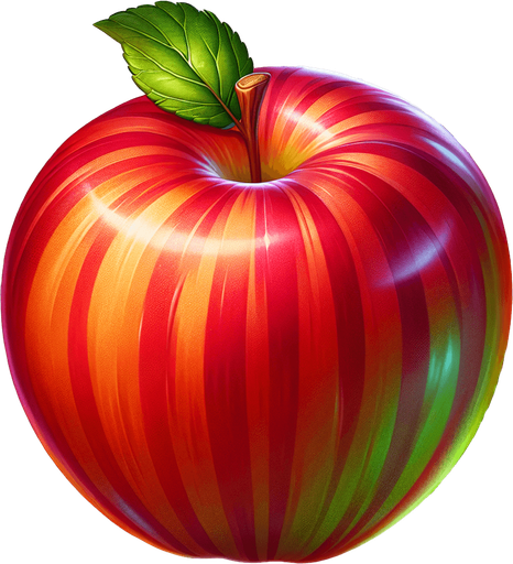 apple fruit.
Single Game Texture.  In-Game asset.  2d.  Blank background.  High contrast.  No shadows