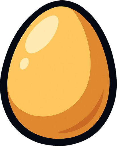 Egg.
In-Game asset.  2d.  High contrast.  No shadows