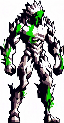 Make his body look destroyed, also make it cover with some green liquid