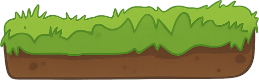 çimenli toprak uzun ince. No background. Transparent background. Blank background. No shadows. 2d. In-Game asset. flat