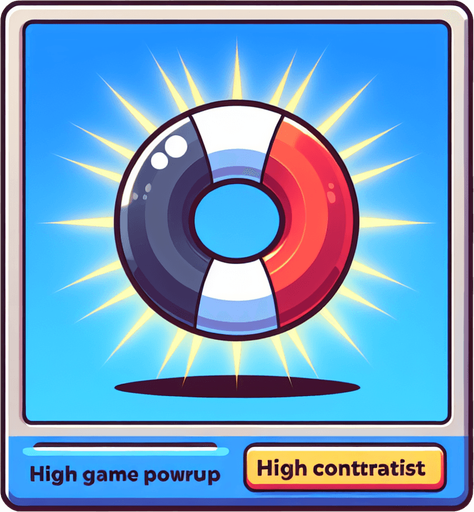 Powerup magnetic asset.
Single Game Texture.  In-Game asset.  2d.  Blank background.  High contrast.  No shadows