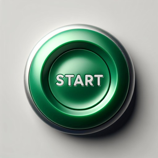 top view A green round start button empty in the center like a ring.