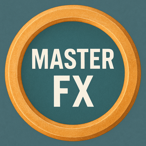 Add white text in this button: MASTER in top line, FX is is under line