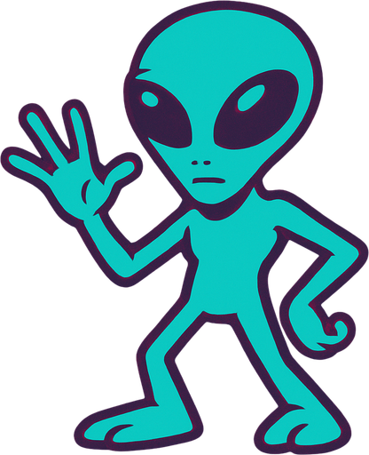 aliean.
In-Game asset.  2d.  High contrast.  No shadows