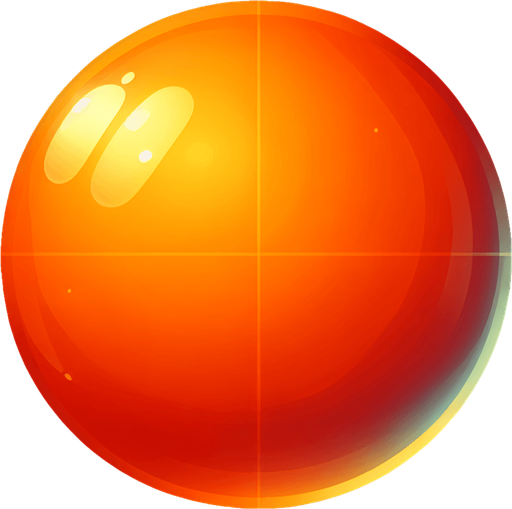 glowing orange sphere.
Single Game Texture.  In-Game asset.  2d.  Blank background.  High contrast.  No shadows