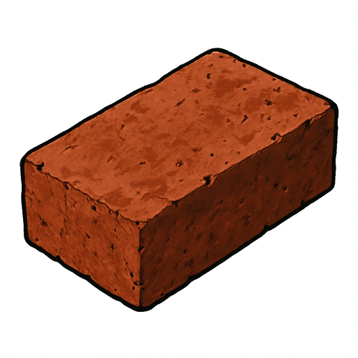 Un ladrillo realista.
In-Game asset.  2d.  High contrast.  No shadows. Realista