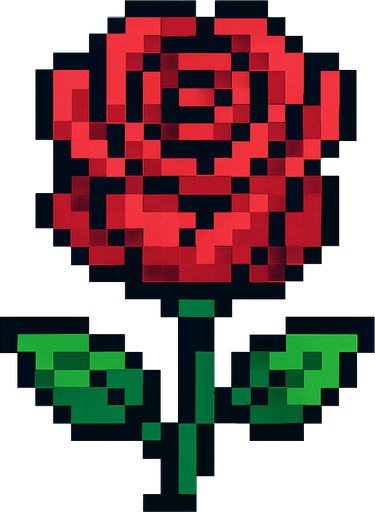 roza de pixeles.
In-Game asset.  2d.  High contrast.  No shadows