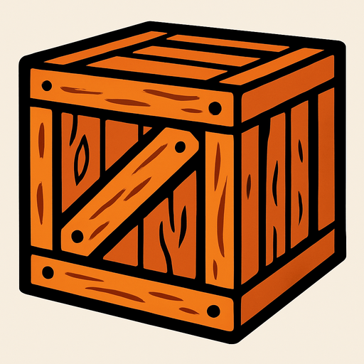 Make a box.
In-Game asset.  2d.  High contrast.  No shadows