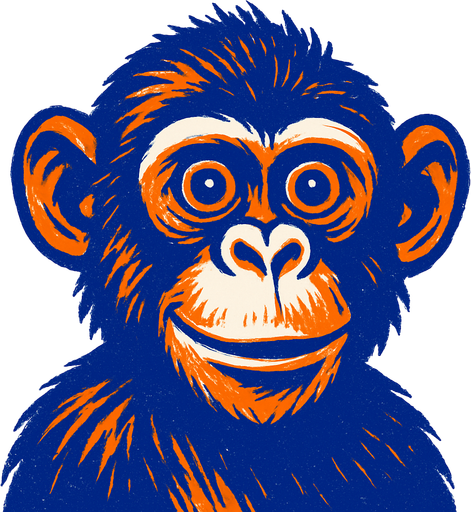 monkey.
High contrast.  No shadows. monkey. monkey