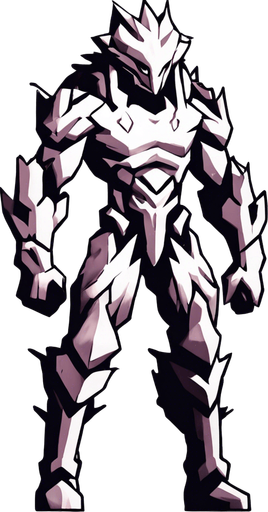 The same character but kneeling down