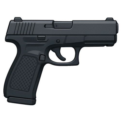 make it a real life gun. No background. Transparent background. Blank background. No shadows. 2d. In-Game asset. flat