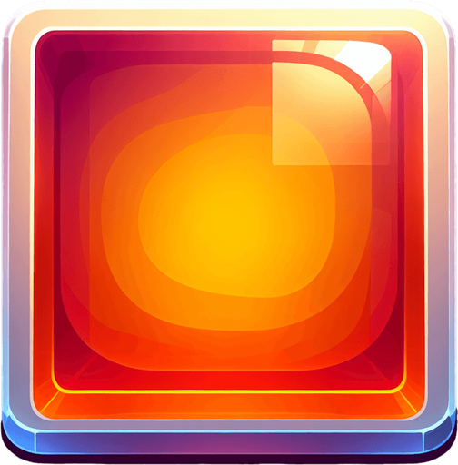 arka planı olmayan şefaf ruruncu bi kare.
Single Game Texture. In-Game asset. 2d. Blank background. High contrast. No shadows.