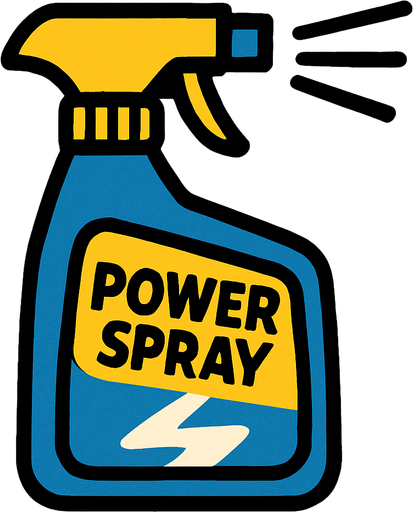 power spray.
In-Game asset.  2d.  High contrast.  No shadows