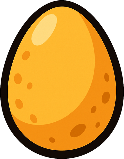 Egg.
In-Game asset.  2d.  High contrast.  No shadows