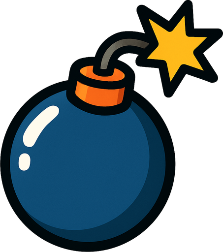 Bomb.
In-Game asset.  2d.  High contrast.  No shadows