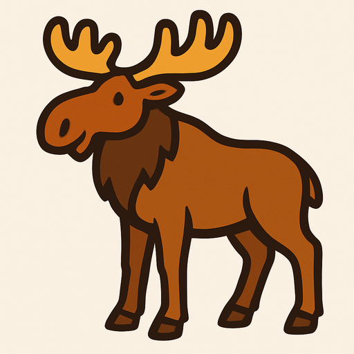 Moose.
In-Game asset.  2d.  High contrast.  No shadows