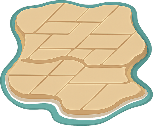 sea side blocks. No background. Transparent background. Blank background. No shadows. 2d. In-Game asset. flat