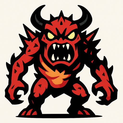 Düşman canavar.
In-Game asset.  2d.  High contrast.  No shadows