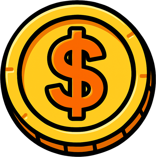 Coin.
In-Game asset.  2d.  High contrast.  No shadows