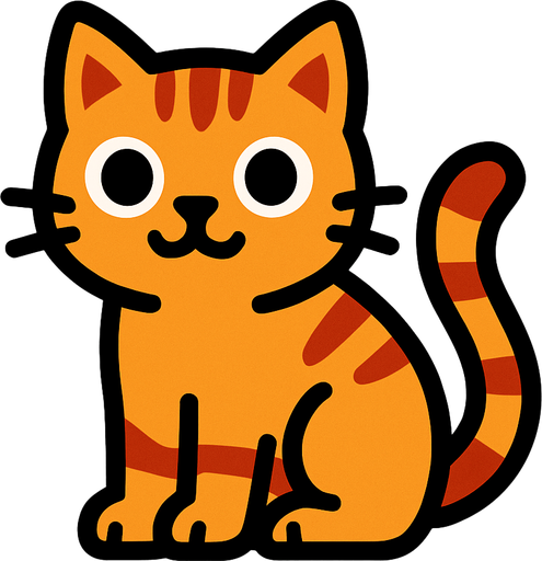 cat.
In-Game asset.  2d.  High contrast.  No shadows