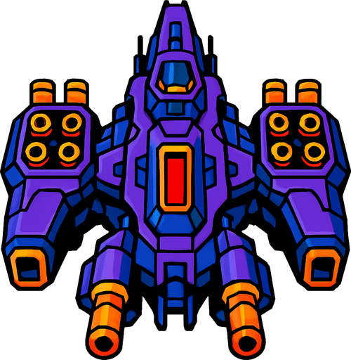 big boss spaceship. In-Game asset. 2d. High contrast. No shadows.
In-Game asset.  2d.  High contrast.  No shadows
