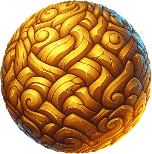 Gold.
Single Game Texture.  In-Game asset.  2d.  Blank background.  High contrast.  No shadows