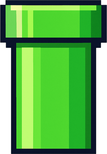 pixel art 2d flappy bird borusu.
In-Game asset.  2d.  High contrast.  No shadows