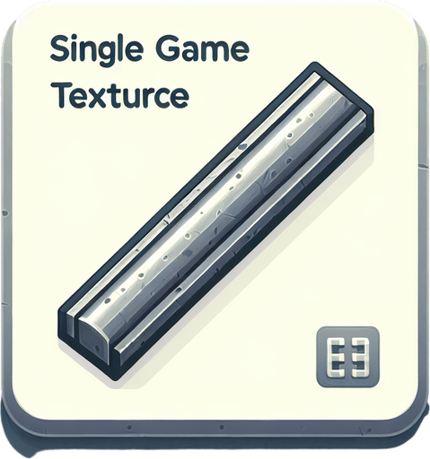 Metal bar.
Single Game Texture.  In-Game asset.  2d.  Blank background.  High contrast.  No shadows