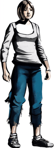 Girl wearing a skirt