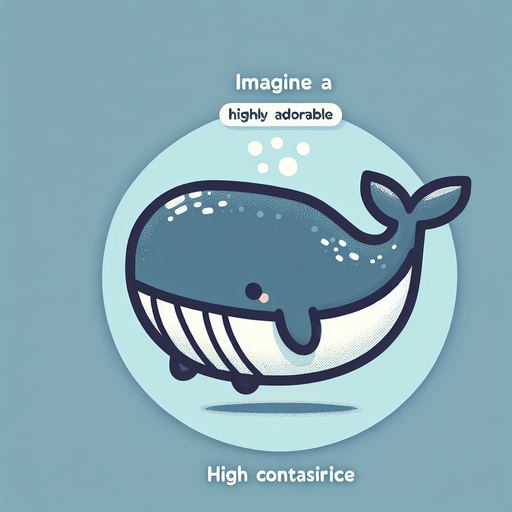 Very adorable whale.
Single Game Texture.  In-Game asset.  2d.  Blank background.  High contrast.  No shadows