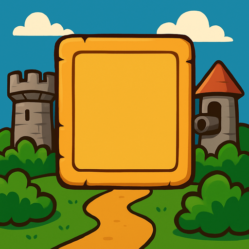 Tower defence menü background.
In-Game asset.  2d.  High contrast.  No shadows