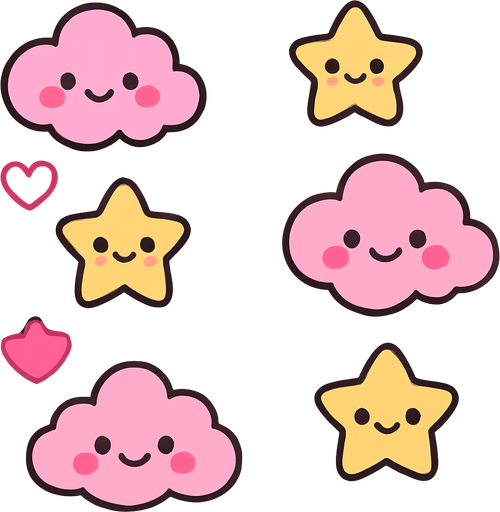 fond mignon kawaii rose.
In-Game asset.  2d.  High contrast.  No shadows