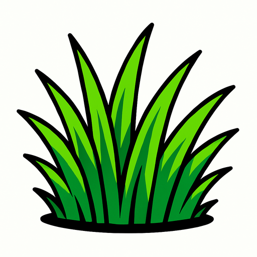gras.
In-Game asset.  2d.  High contrast.  No shadows