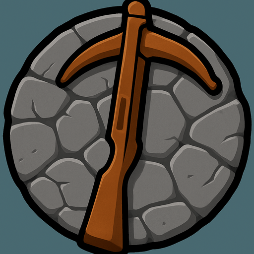 Circle of rock. The turret is a crossbow with no bow on it, only the base.