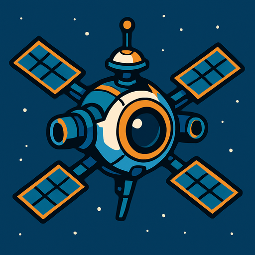 Space drone.
In-Game asset.  2d.  High contrast.  No shadows