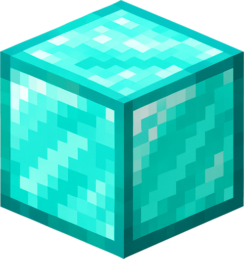 Minecraft Elmas bloğu.
In-Game asset.  High contrast.  No shadows