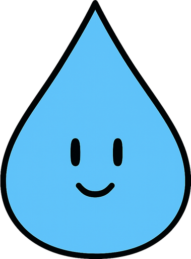 Su damlası. No background. Transparent background. Blank background. No shadows. 2d. In-Game asset. flat