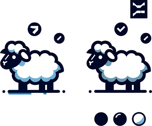 sheep.
Single Game Texture.  In-Game asset.  2d.  Blank background.  High contrast.  No shadows