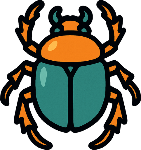 Scarabée.
In-Game asset.  2d.  High contrast.  No shadows