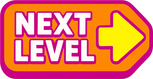 next level button.
In-Game asset.  2d.  High contrast.  No shadows