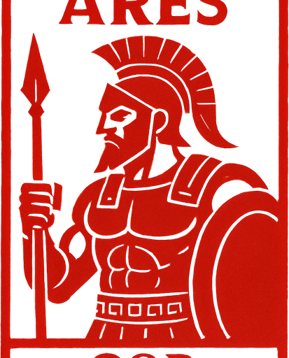 ares god card.
In-Game asset.  2d.  High contrast.  No shadows