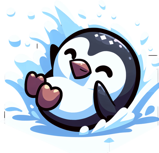 Пингвин в снегу. Мультяшный. Головой в снегу.
Single Game Texture.  In-Game asset.  2d.  Blank background.  High contrast.  No shadows