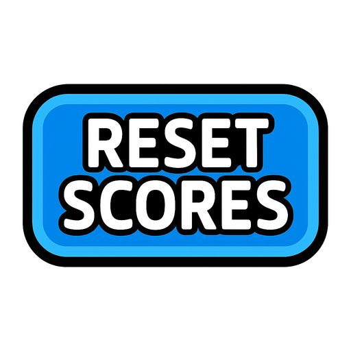 Reset scores button.
In-Game asset.  2d.  High contrast.  No shadows