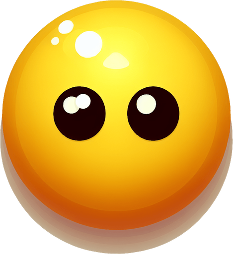 Make A Topdown Yellow Ball With Eyes.
Single Game Texture.  In-Game asset.  Blank background.  High contrast.  No shadows