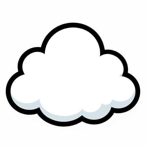 white cloud.
In-Game asset.  2d.  High contrast.  No shadows