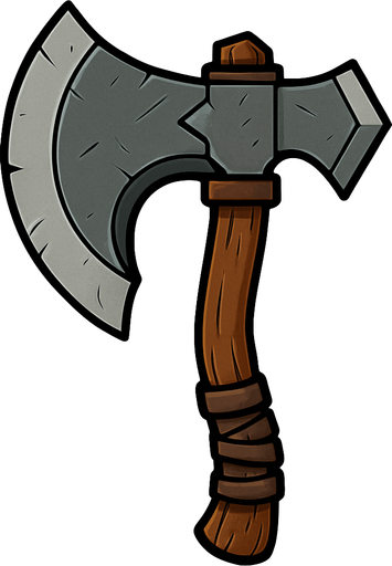 Büyük savaş baltası.
In-Game asset.  2d.  High contrast.  No shadows