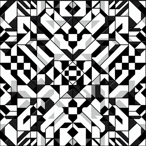 2d Tiles black and white