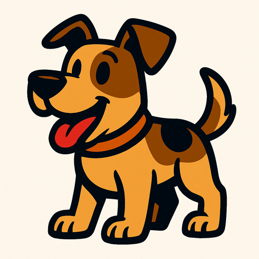 Un perro.
In-Game asset.  High contrast.  No shadows